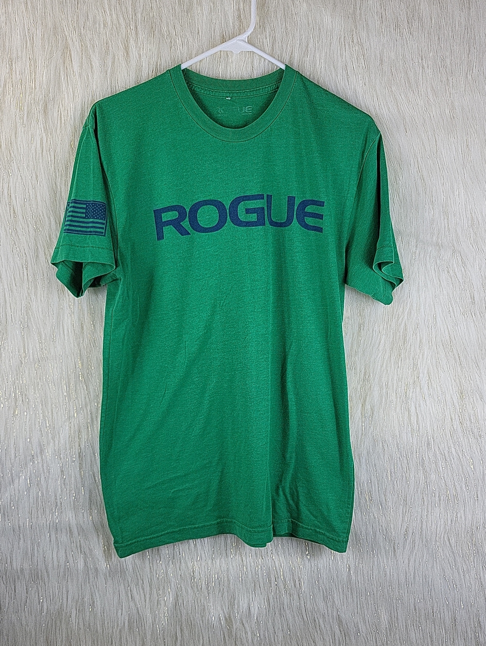 Rogue Green Short Sleeve Tee with Navy Logo